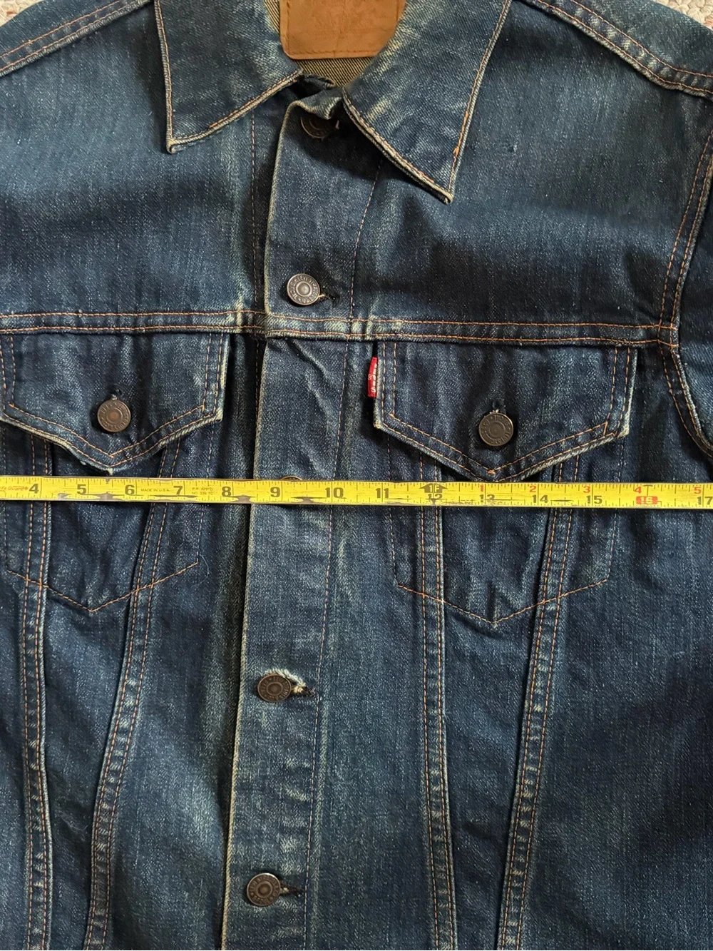Vintage 60s 70s Levi’s Big E Type 3 III Trucker Denim Jacket USA Dark Wash Rare - Picture 15 of 16